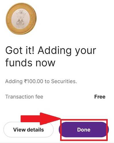 Upstox Fund Conform Page